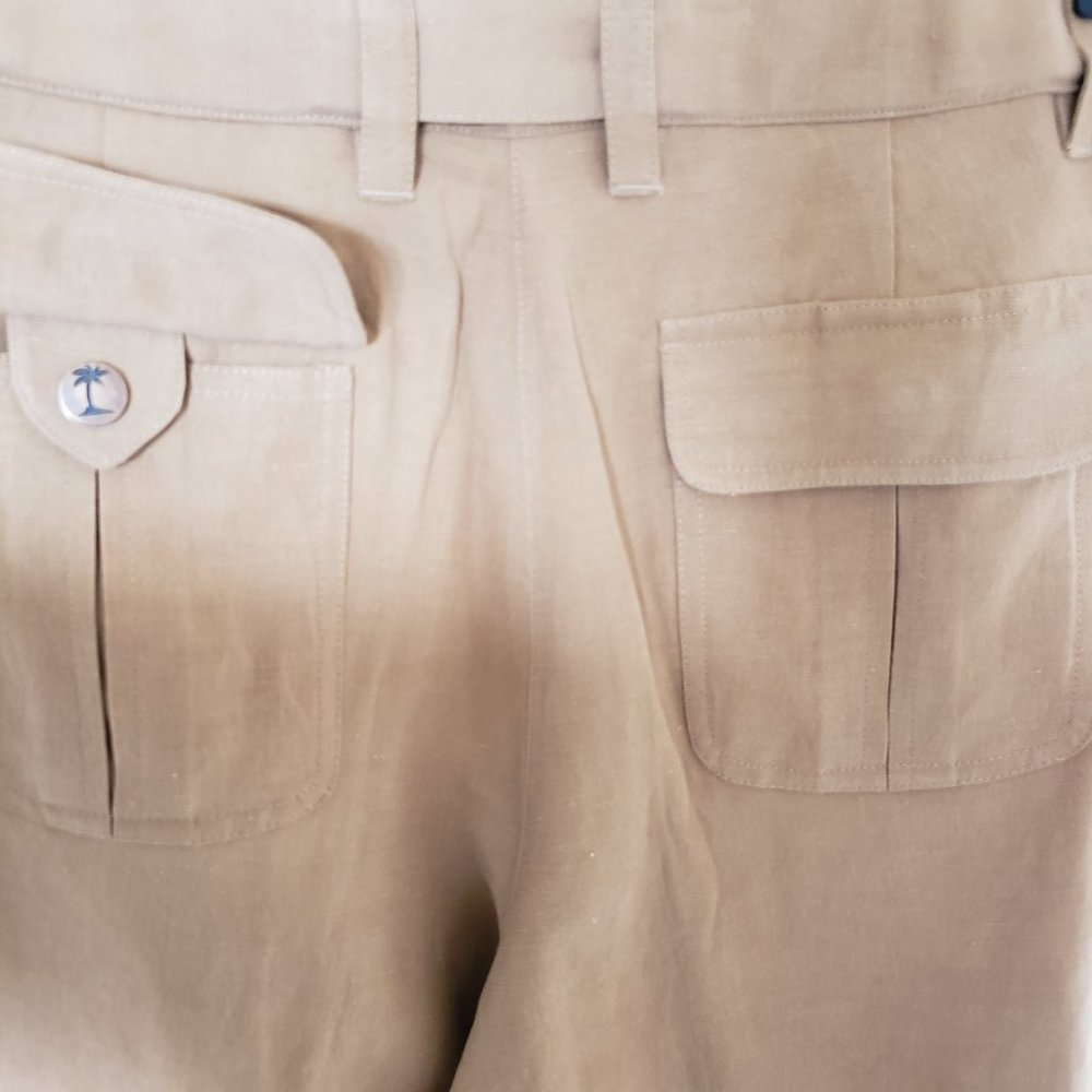 Tommy Bahama Tan Cropped Pants Sz 10 EUC - Picture 9 of 11